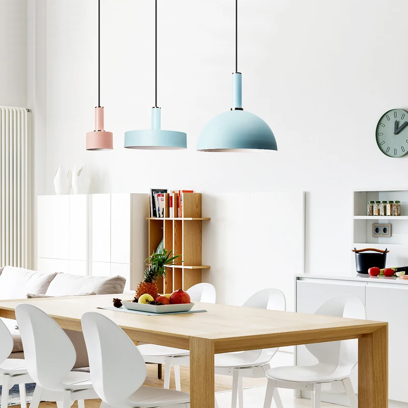 Nordic Macarons  modern  creative hanging lamp design DIY  E27 LED  for bedroom living room lobby restaurant bar pendant lights