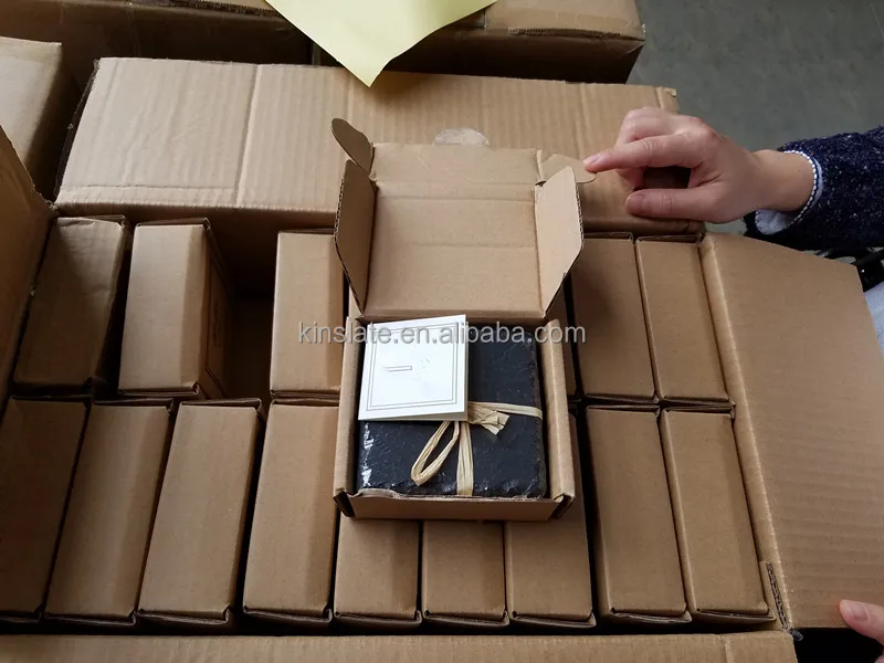 Factory Direct Sales Wholesale Natural slate coaster with coating