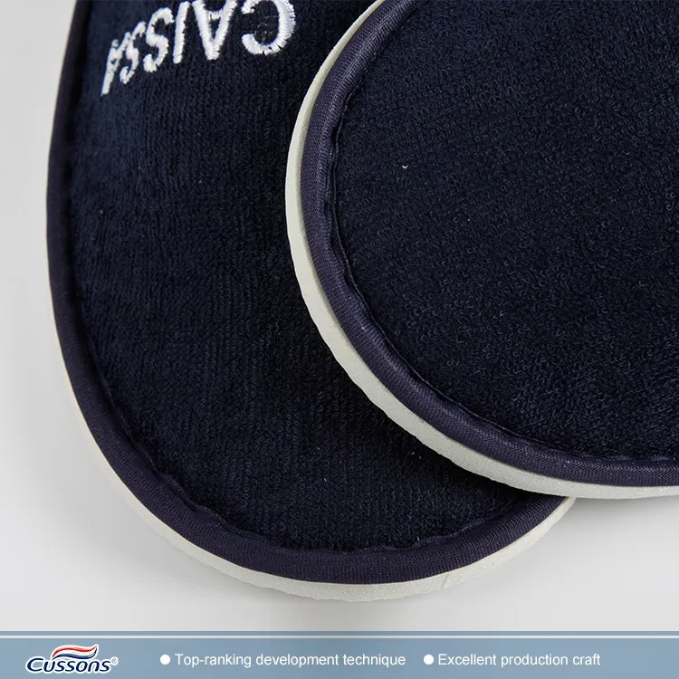 Cheap Disposable Black Hotel Slippers Cheap Personalized Slippers with Logo for Hotel Guests