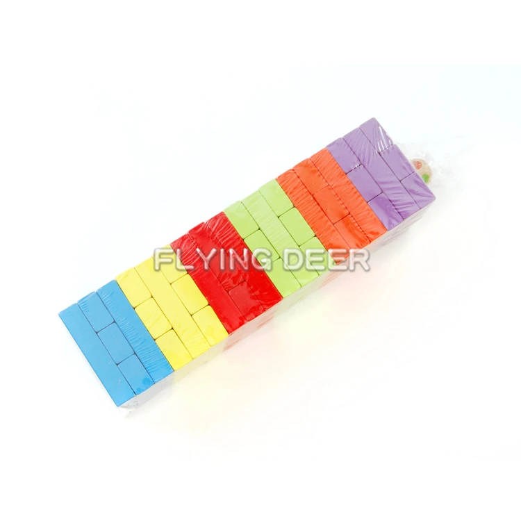 New Product Children Stacking Blocks Game Wooden Tumbling Tower
