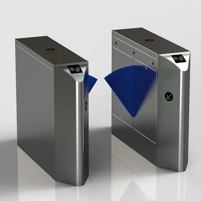 Fingerprint Access Control Flap Barrier Building Counter Electronic Turnstile For Ticket Management System