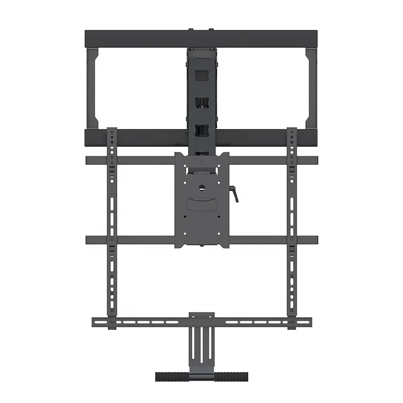 Gas Spring Pull Down TV Holder Wall Mount With Adjusted Sound Bar