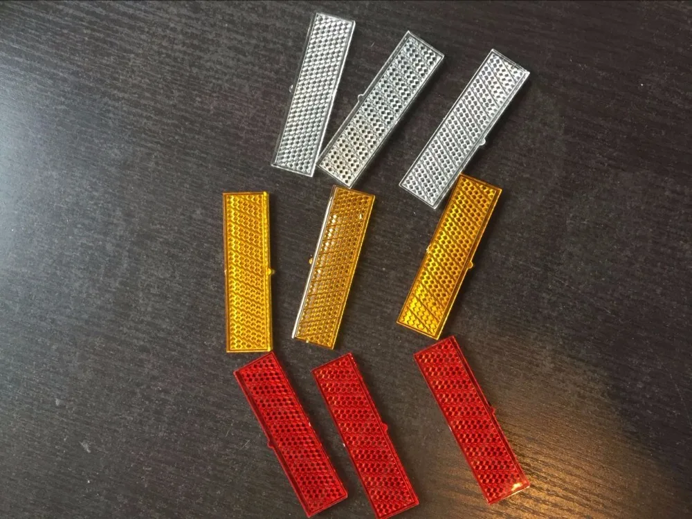 7.9x2.1cm plastic reflector reflective panel strip for road studs