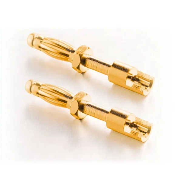 Custom Gold Banana Plug 2mm terminal connector Banana Socket