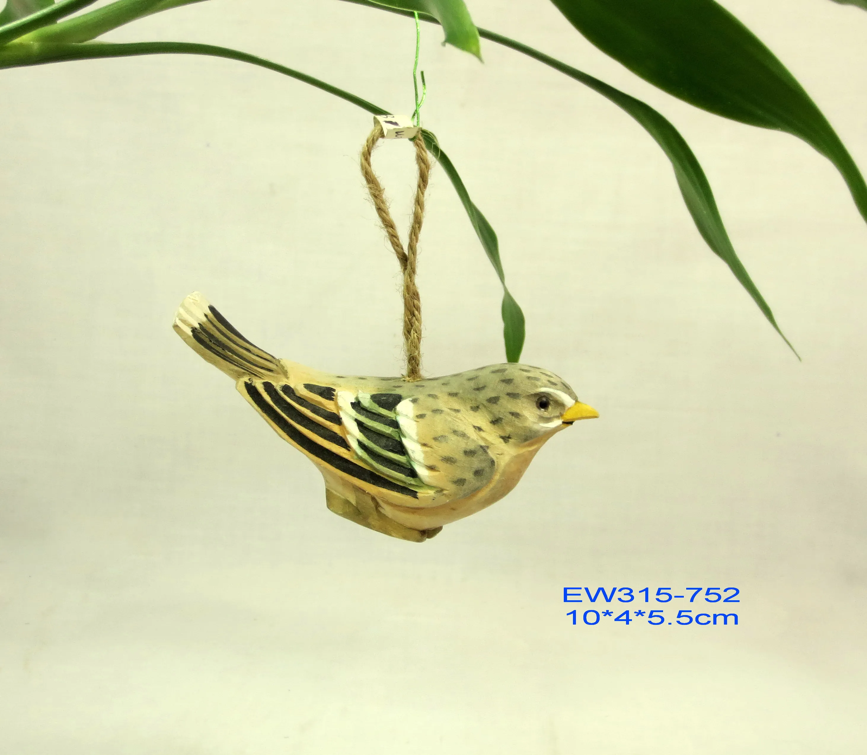 Decorative Hand Carved Wooden Birds Model Decoration Wooden Bird