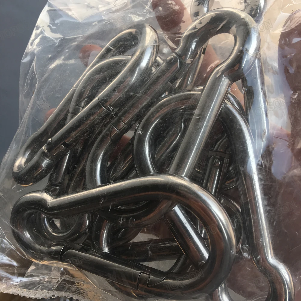 Stainless steel Rigging hardware with screw and eye carabiner hook