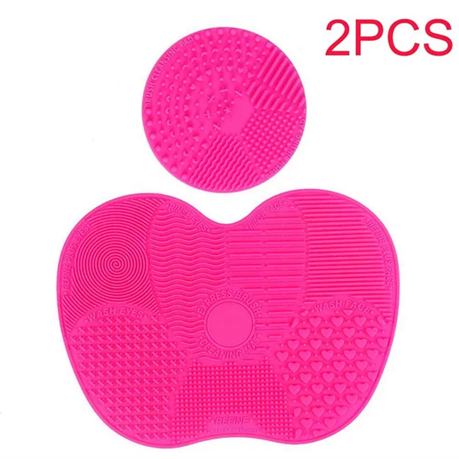 
2019 Best Seller Professional 2pc Silicone Makeup Brush Cleaner Cosmetic Brush Cleaning Mat for Sale 