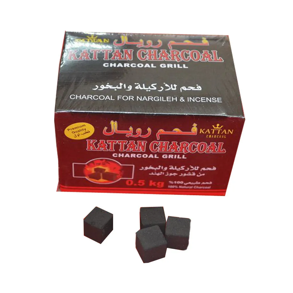 HQHC0025 HongQiang Индонезия оптовая продажа кубиков кокосовой скорлупы кальян Бахор брикет кальян уголь для продажи