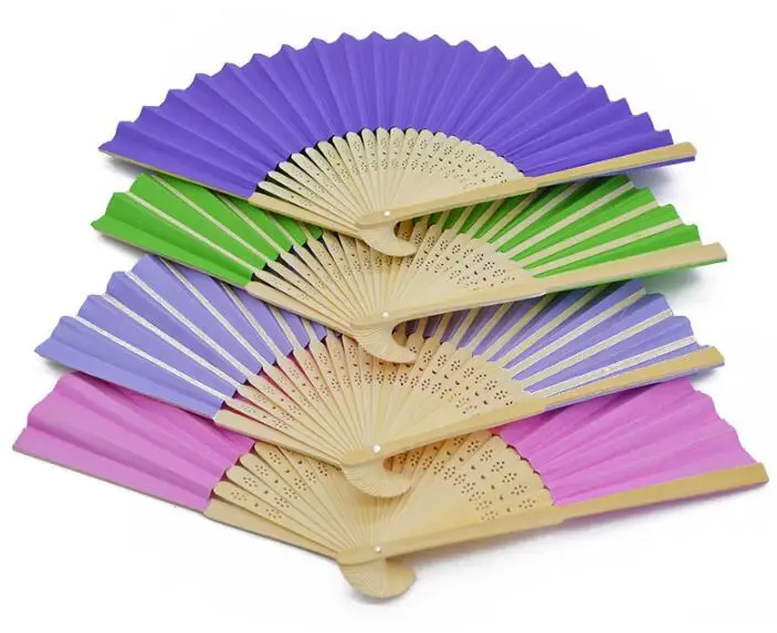 Cheap Sweet Customized Wedding Silk Folding Hand Fan
