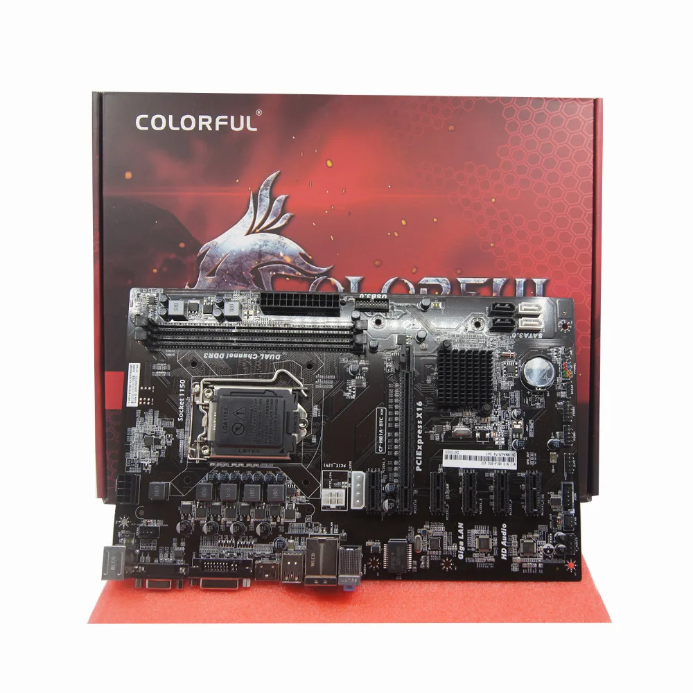  Материнская плата BTC ETH miner Intel h81-btc pro 1150 Core DDR3 для ПК 6 GPU PCI Биткойн