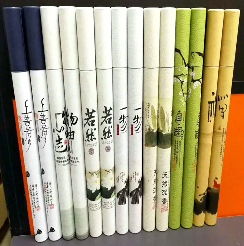 Cylinder colorful round paper tube paper box for tea packaging