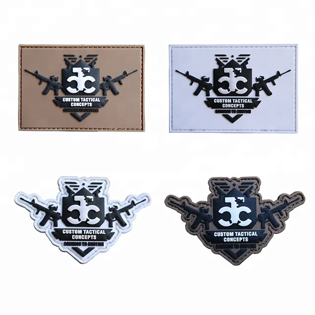 Factory Price personalized hat logo custom 3D PVC iron on rubber patches for bag Garment customized design rubber PVC patch