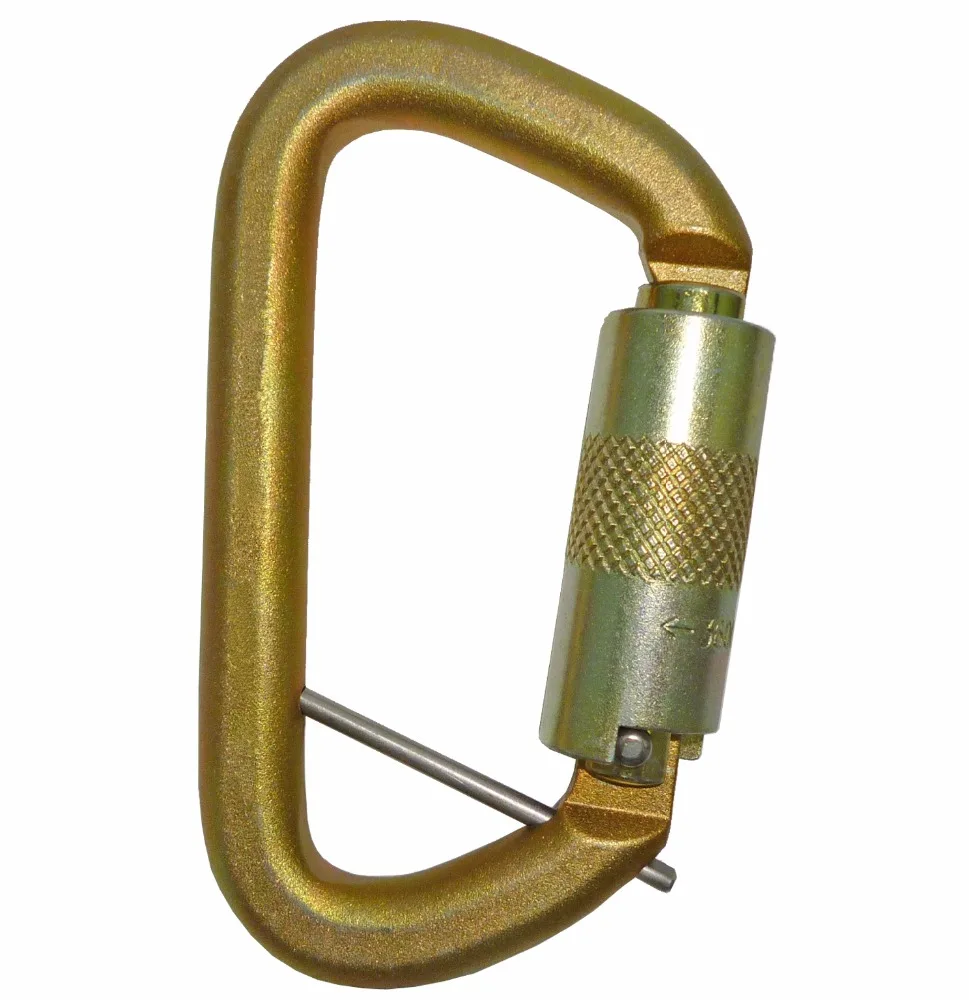 ANSI CE EN362 ANSI Z359 1 Steel D Type Triple lock Safety Hook