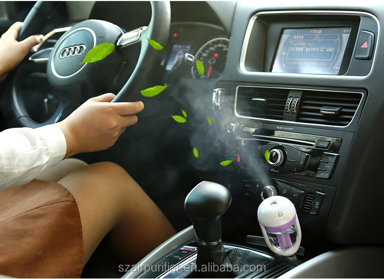 12V Car Steam Air Humidifier Aroma Diffuser Mini Air Purifier Aromatherapy Essential Oil Diffuser Mist Maker Fogger