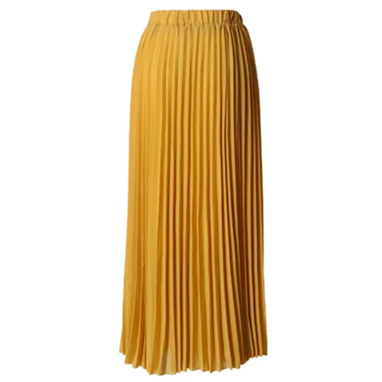 fashion muslim fashion Women Skirts Summer Pleated Long dress Skirt For Muslims