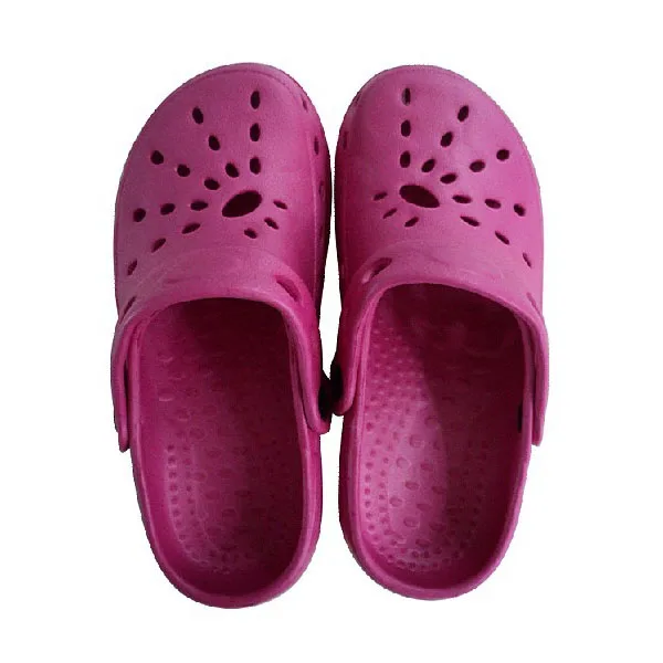 Woman  plastic clog shoe button