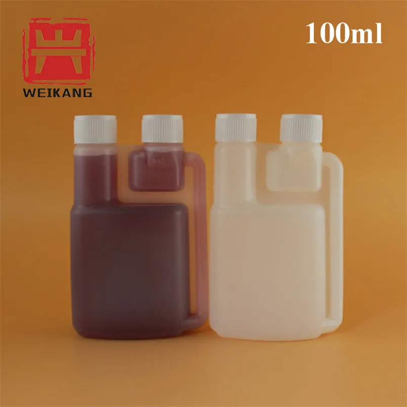 Двухшейная бутылка из полиэтилена высокой плотности для дозирования пластиковая дозирующая в