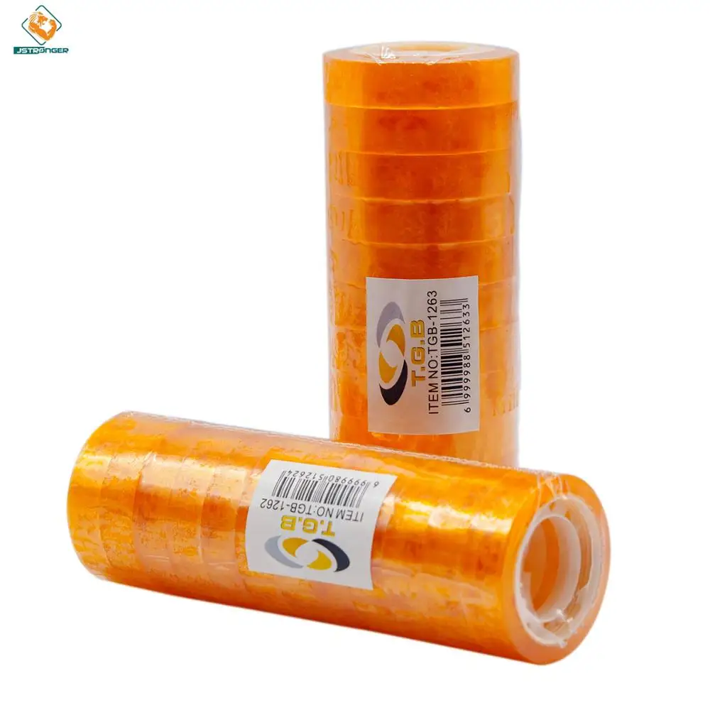 
Professional Manufacturer yellowish BOPP office Stationery adhesive tape 