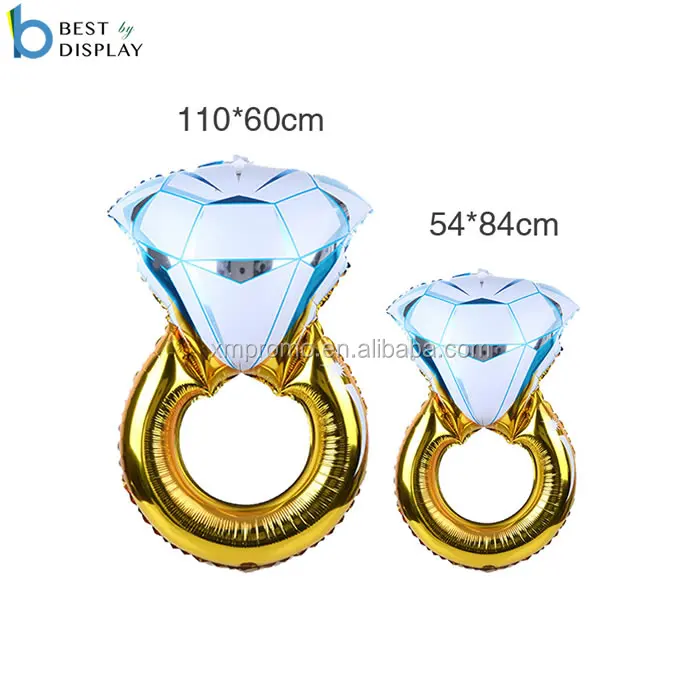 Luxury balloon Diamond ring shaped foil balloon for wadding valentine day balloons
