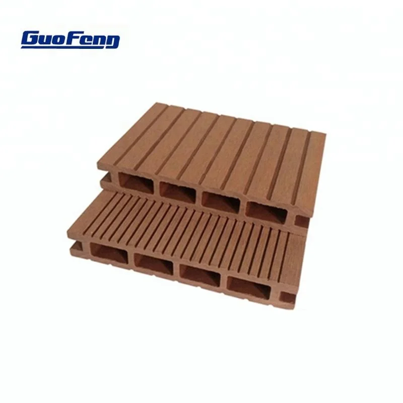 wood plastic composite hollow decking high quality  wpc outdoor  decking flooring