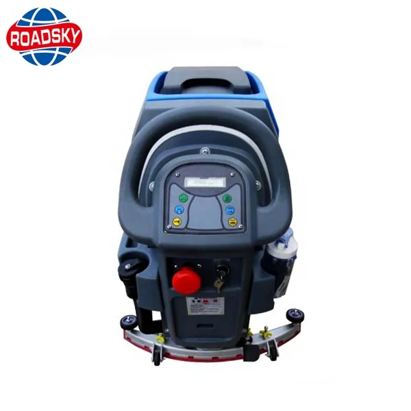 Touch screen car Tow brush road scrubber floor road washing machine