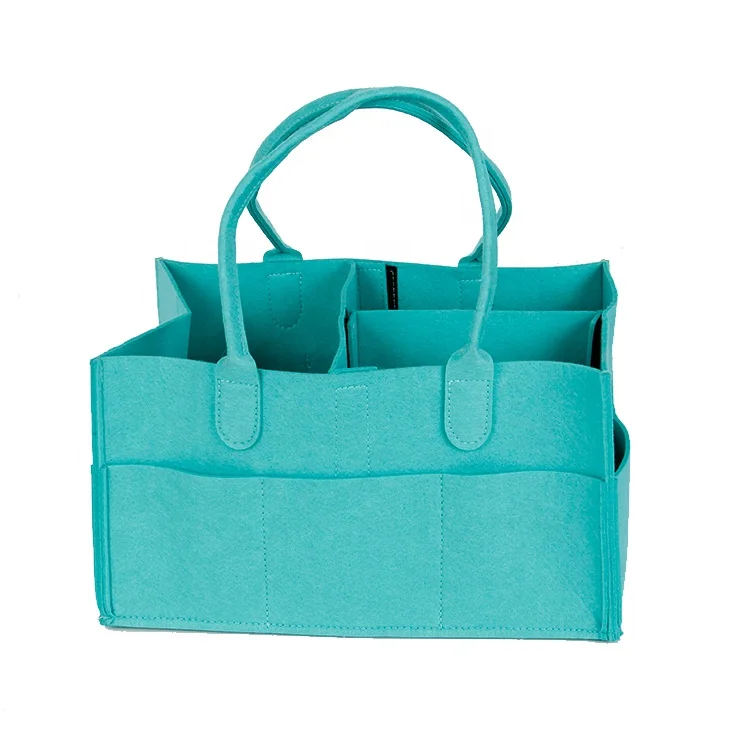Factory wholesale multi pocke portable felt stroller organizer bag baby