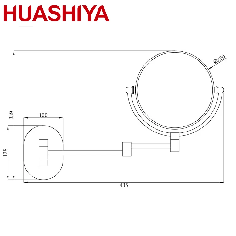 
HSY1001 Fantastic Five-Stars Hotel using bathroom Led Wall Mirror 
