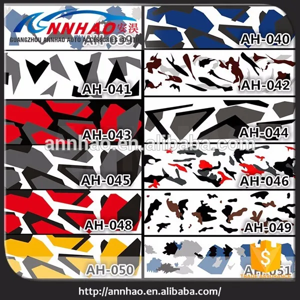 1.52*30 М Украшение Автомобиля Пленка ПВХ Камуфляж Автомобиля Обертывание Стикер