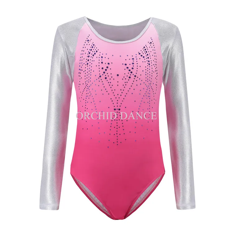 Cheap High Quality Children Kids Girls Long Sleeve Gymnastics Leotard