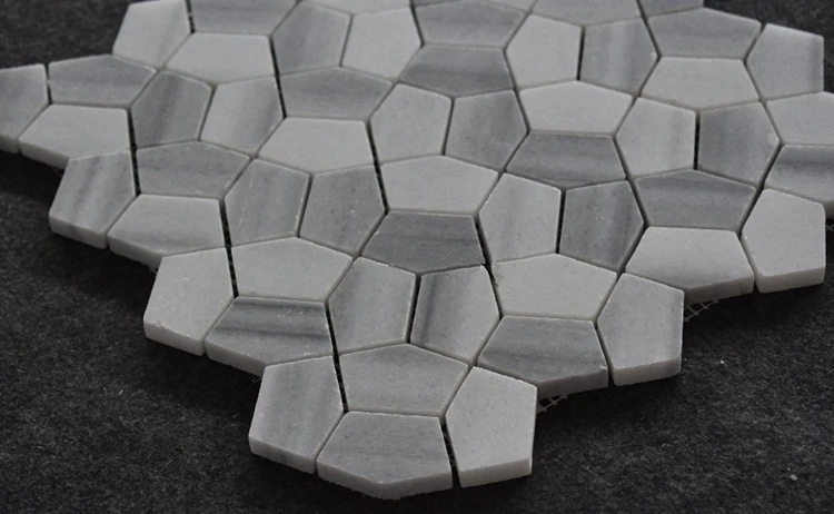
High Quality Marmara Equator White Marble Hexagon Stone Mosaic Tile/stone mosaic 