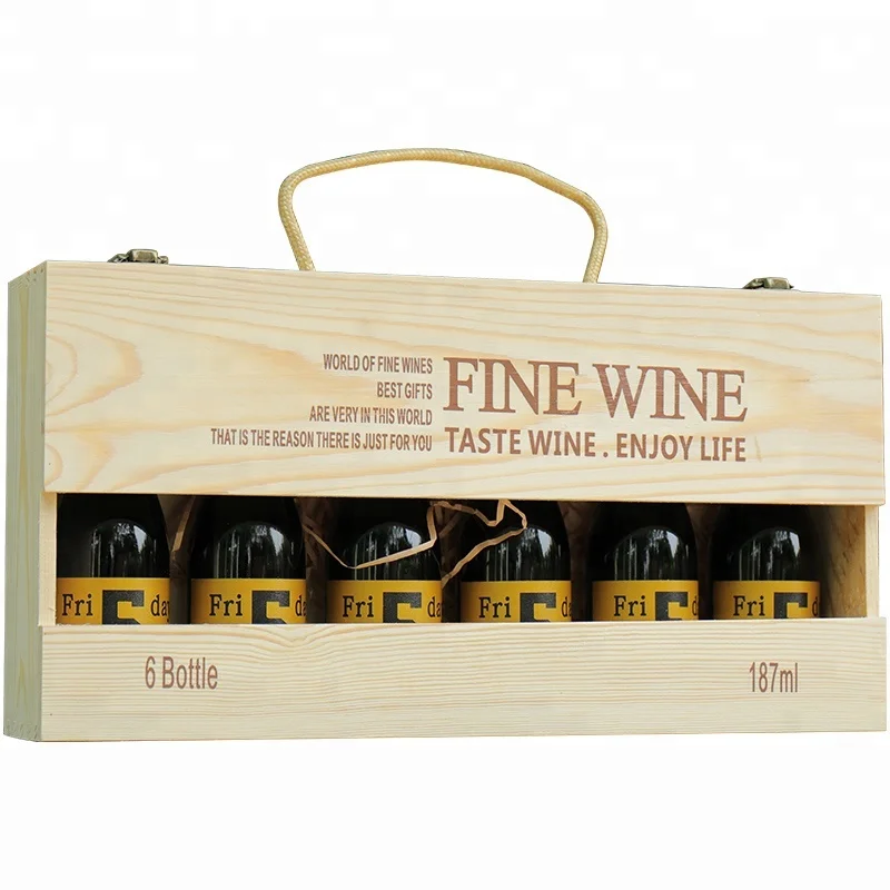 
Wholesale Cheap Price Printed Gift Wooden Box Wine Box 