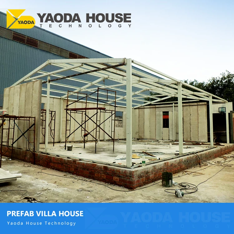 Eco convenient durable luxury well designed prefab steel bungalow house style plans and drawings projects prefabricated villa