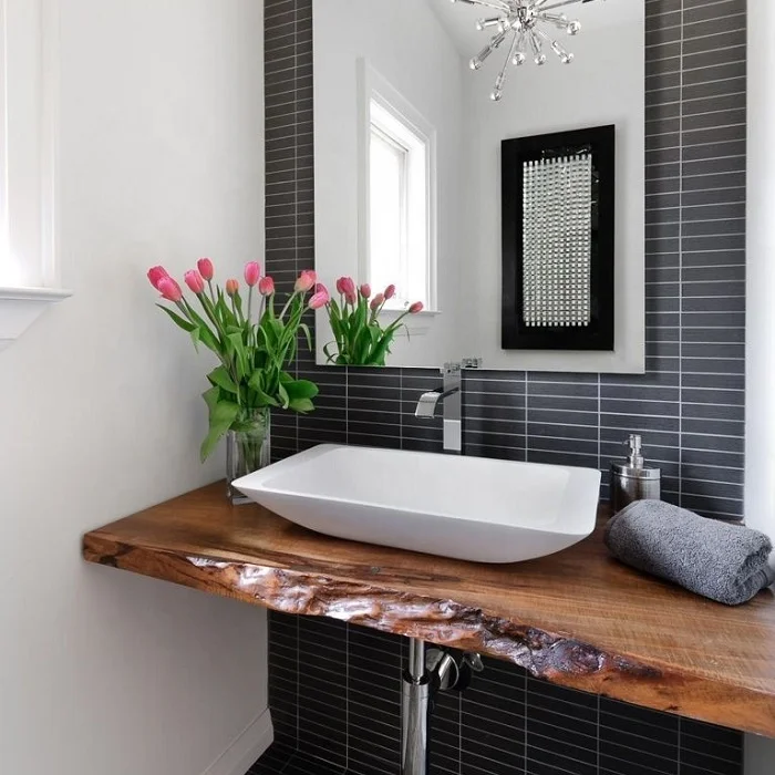 Classic Live Edge Counter Top  Vanity Reclaimed Bathroom Furniture Slippers Bathroom Vanity Table