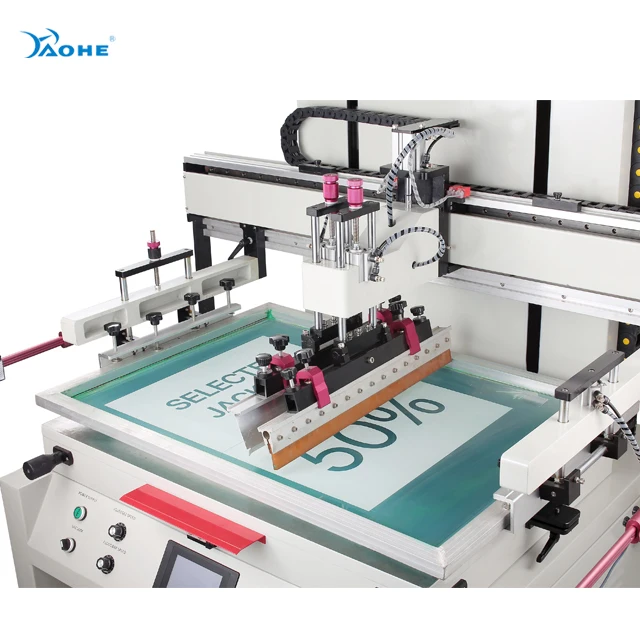 Electric Flat Bed Screen Printing Machine for Plastic and  Glass Printing