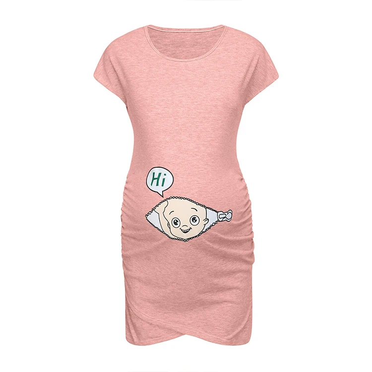 
2019 Fashion Baby Breastfeeding Cover Women Maternity Nursing T Shirt Dress 