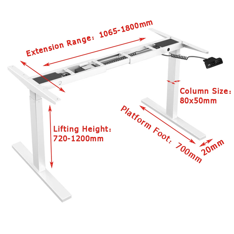 height adjustable desk frame extension table mechanism metal legs for electric lift table used export from Chinese manufacture