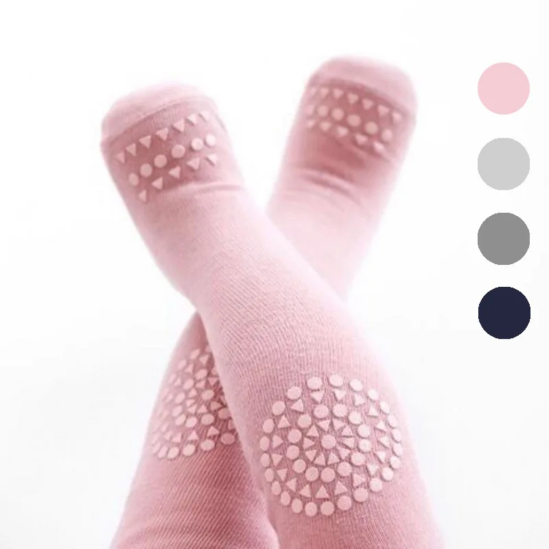 
2019 hot sale organic cotton girl knit anti slip baby girl tights leggings baby pp pants 
