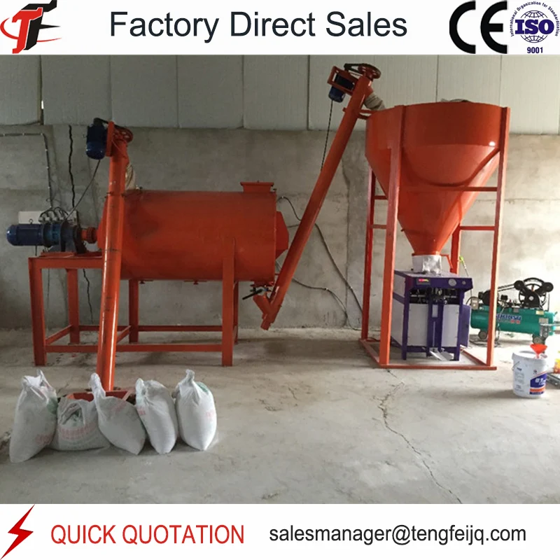 1-1.5 t/h Cement Glue/Putty Powder Dry Mix Mortar Production Line manufacturer price to value