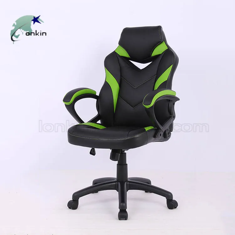 New Design Luxury PC Racing Reclining Game Chair Adjustable Armrest Leather Gaming Chair