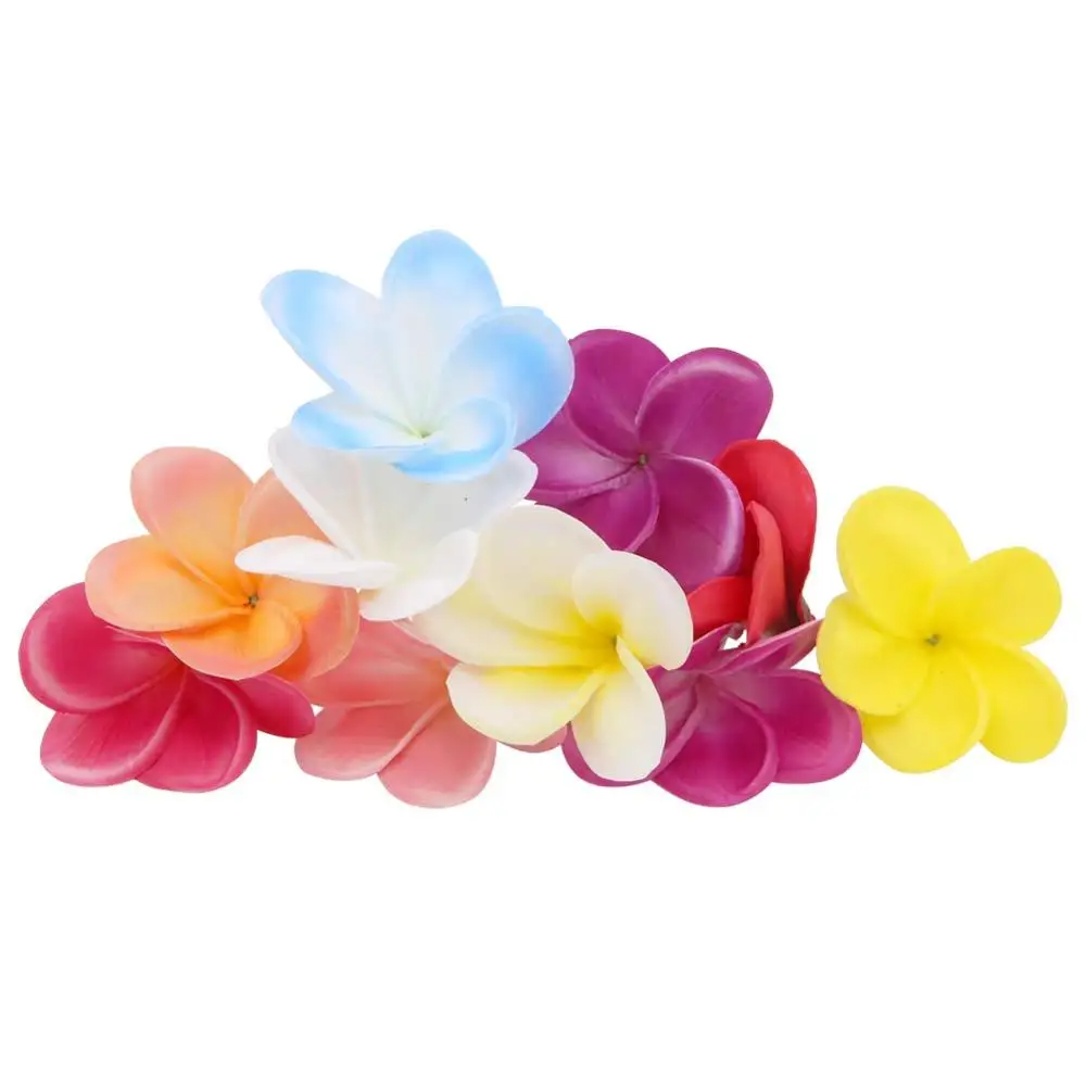 PU Real Touch Lifelike Artificial Plumeria Frangipani Flowers Bouquets Wedding Home Party Decoration
