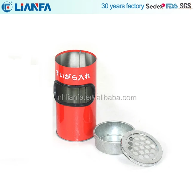 Круглая металлическая Мини пепельница из олова