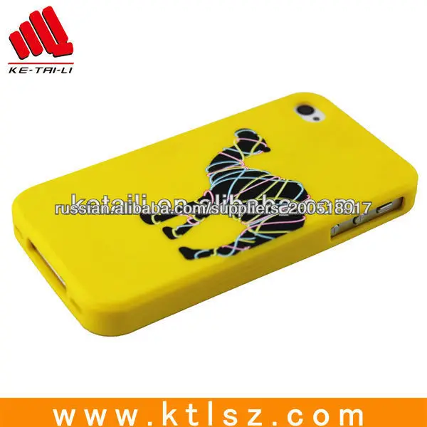 Silicone phone protective case for iphone 4