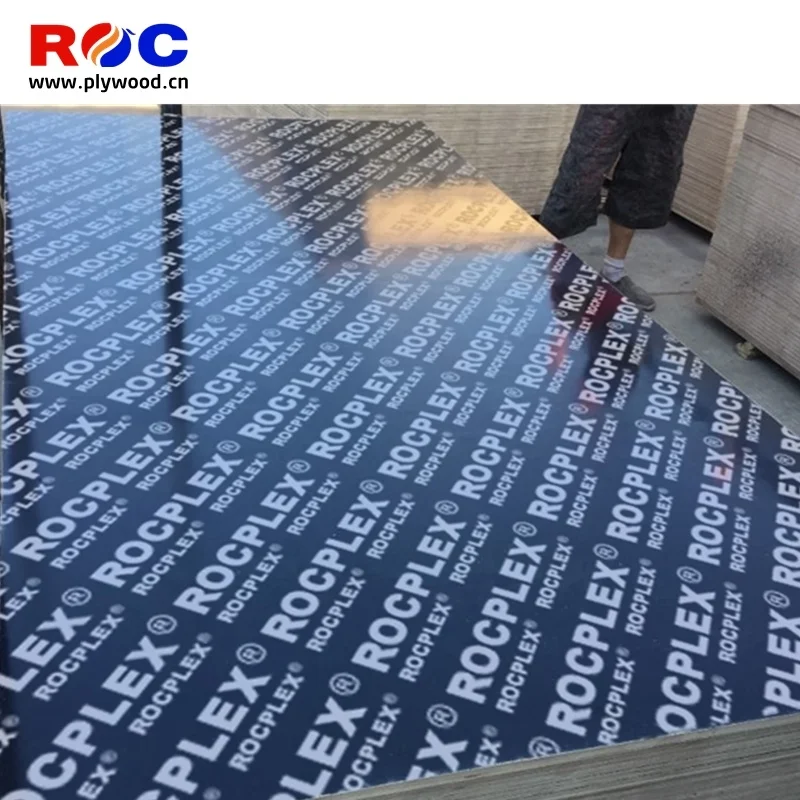 
double hot press brown film 18mm brand name film faced plywood from rocplex company 