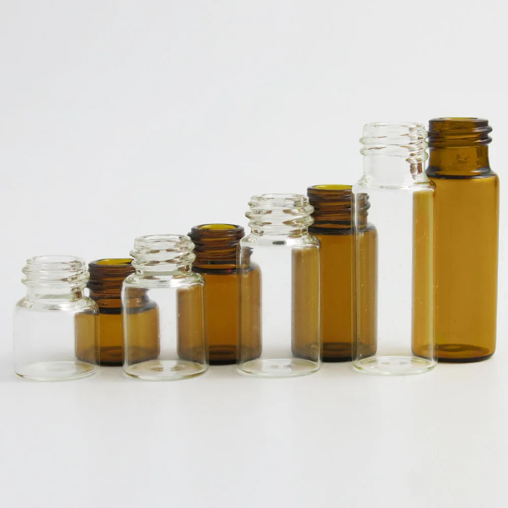 1ml 2ml 3ml 5ml amber clear Portable  Aromatherapy Esstenial Oil Bottle With Eye Dropper Mini Empty Pipette Dropper Glass Vials