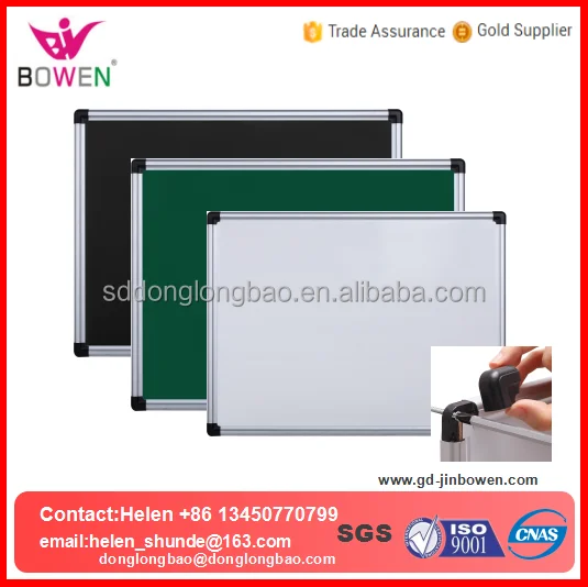 Hidden corner blackboard chalk magnetic whiteboard dry erase board with easel ldf marker for school & office supplier BW-V10