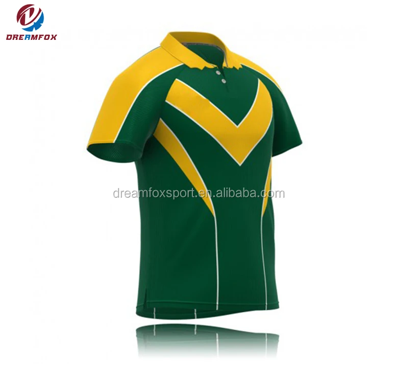 printed high quality cricket jersey t shirt with polo collar wholesale sport youth plus size short sleeve cricket jersey design