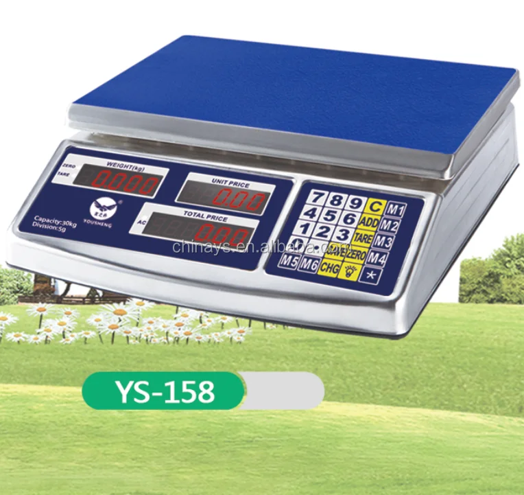 Электронные весы из нержавеющей стали YS - 158 с ЖК-дисплеем, водонепроницаемые, с двойной пластиной