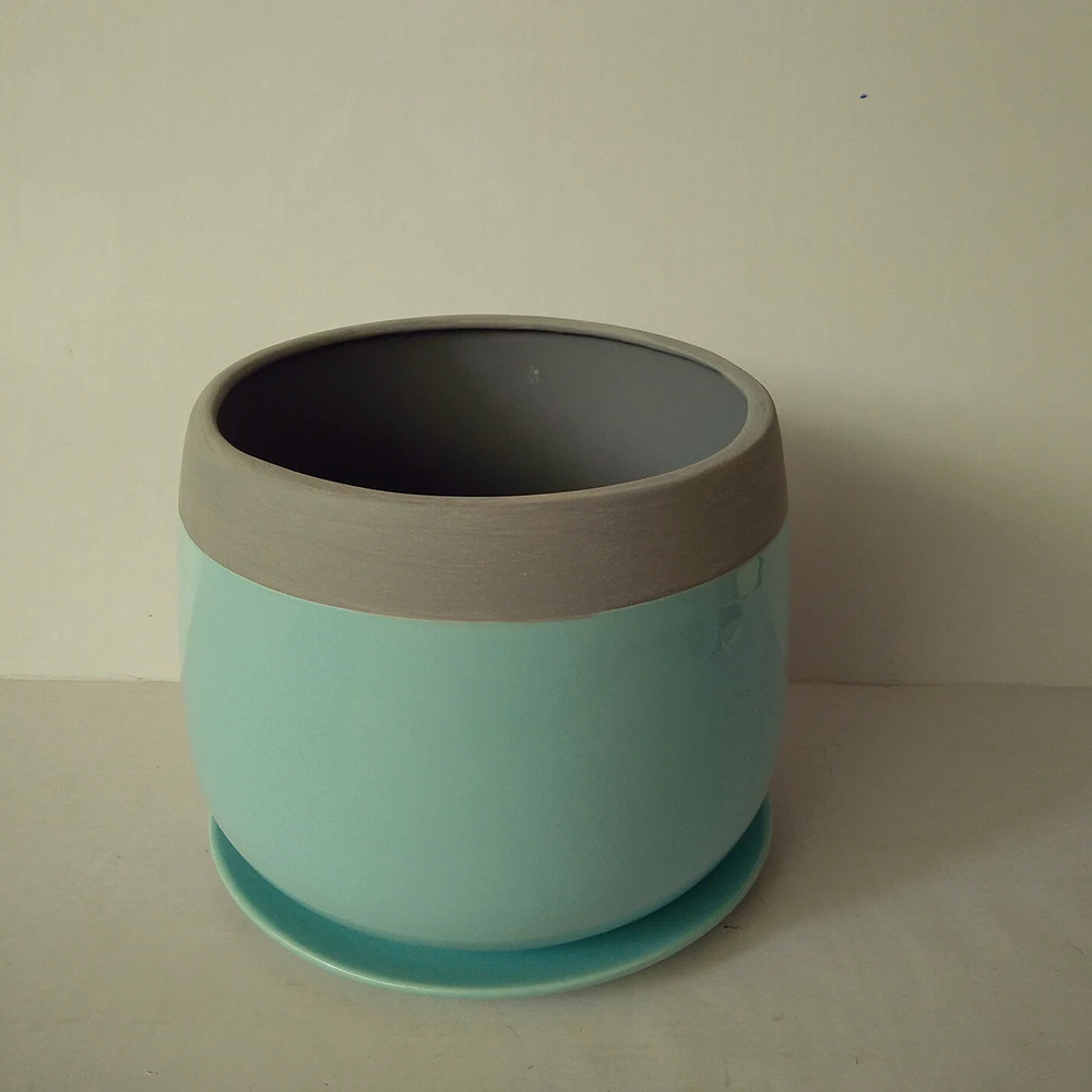 Cheap modern home goods mini cylinder shape ceramic flower pots wholesale