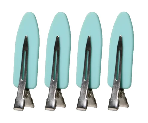 
Hot sale cheap 4 pcs small fashion rubber barber salon holding hair clips 