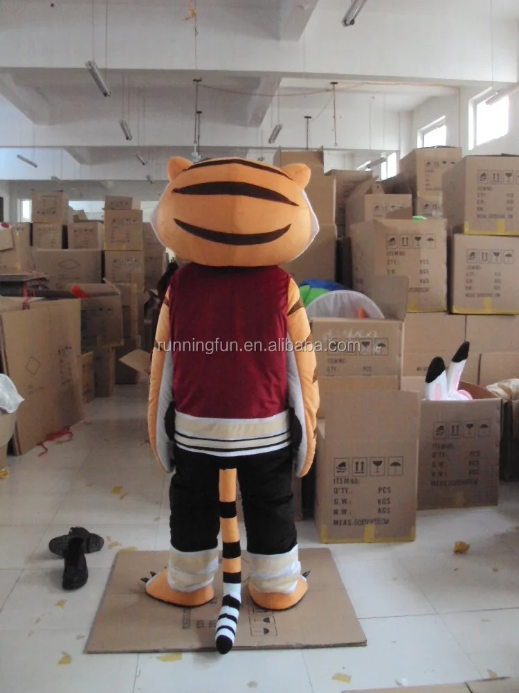 Wholesale Cartoon Performing Funny Walking Costume For Sale, The Kung Fu Tiger Mascot Costume Cosplay For Party